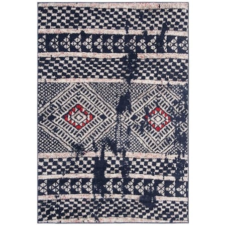Safavieh Adirondack Bohemian Rectangle Machine-Made Rugs, Navy & Light Grey - 8 x 10 ft. ADR202N-8